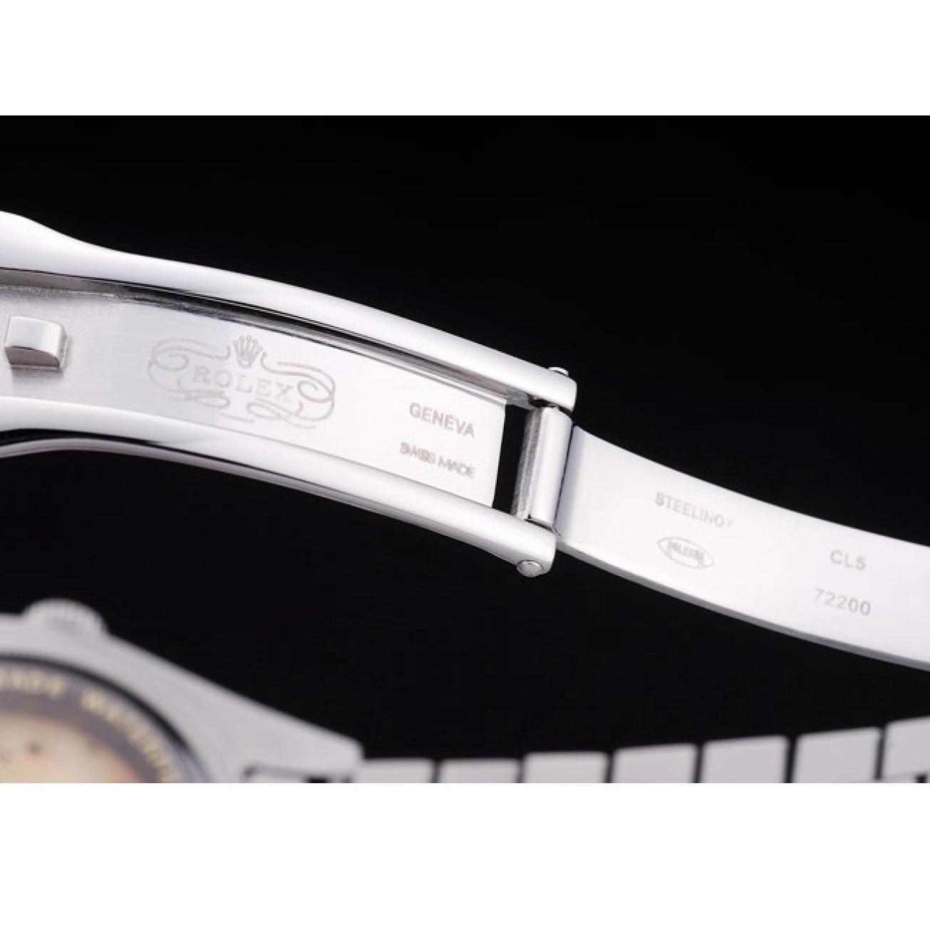 Good copy rolex watches Dial 7456 Datejust Ribbed Rolex Diamonds Black Bezel 0507